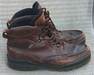 ECCO Gore Tex Track Leather Brown Boots Size 10-10.5 EUR 44 Men s(Wear And Cuts)