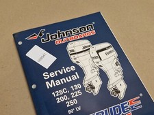 Johnsons Outboards 125C 130 200 225 250 90 LV Service Manual 507128 USA Used
