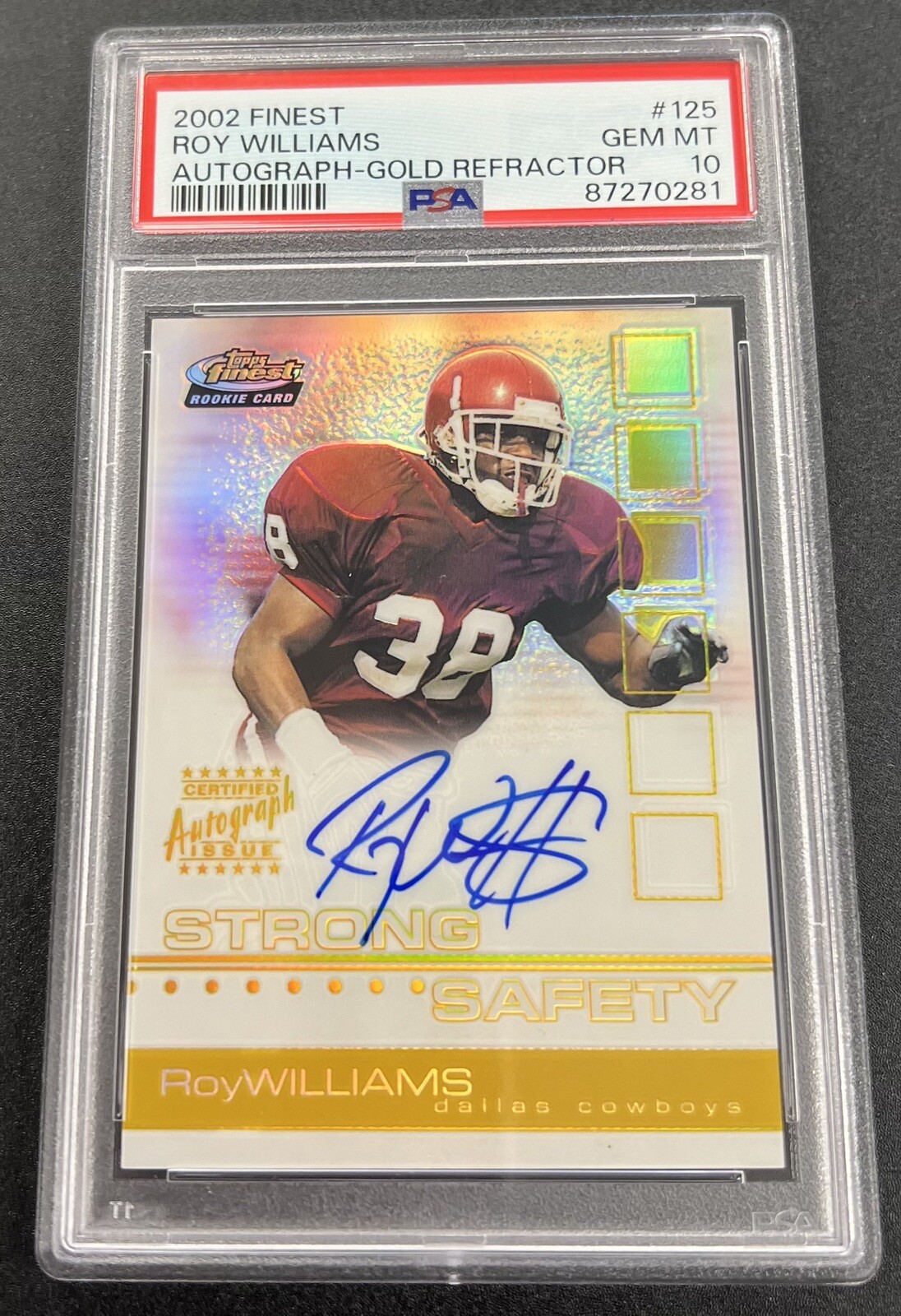 Roy Williams Finest #125 Autograph-Gold Refractor