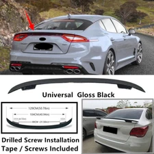 CUUEART17 Fit For 2018-2023 Kia Stinger Rear Spoiler Wing Painted Gloss Black