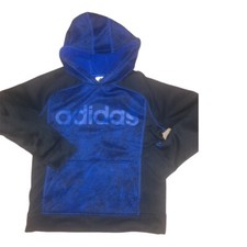 BOYS ADIDAS LONG SLEEVE BLUE LIGHTWEIGHT HOODIE