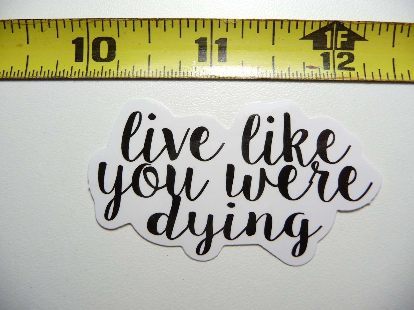 Live Like You Were Dying Cursive Sticker Glossy Motivational Decal  