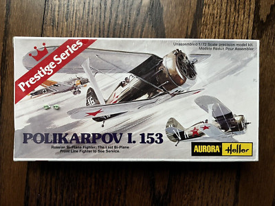 VTG 1/72 Aurora Heller Polikarpov I-153 Biplane Model Kit No. 6606