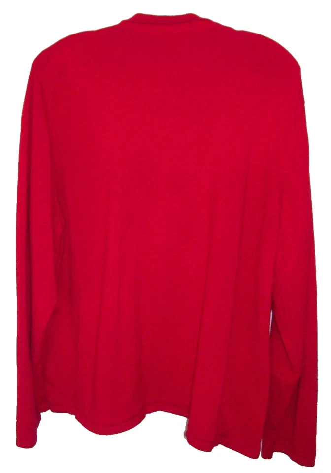 Elementz SWEATERTop Red W Black Tiered Front  2-Fer Blouse Sz 2X CHEST 50" - Image 4 of 4
