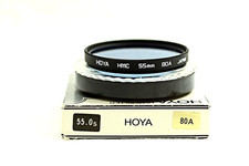 HOYA HMC 55MM 80A BLUE CAMERA LENS FILTER MINT-