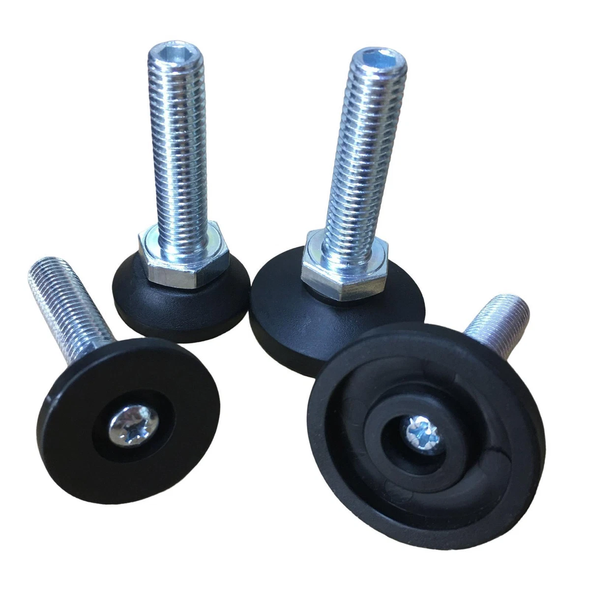 4x Leveling Chair Leg Feet M10 Threaded Furniture Legs Levelers