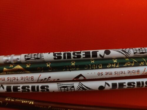 School Supplies: Christian Religious Pencils ~ 7 ~ "Jesus Loves Me" ~ NEW - Picture 3 of 4