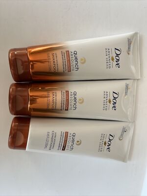 3 Dove  Advanced Hair Series Quench Absolute 2 Shampoo/1 Conditioner 8.45Oz Each