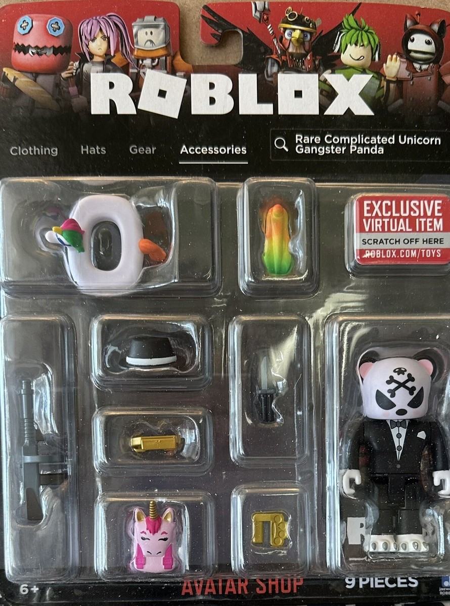 ROBLOX Avatar Shop Rare Complicated Unicorn Gangster Panda Figure