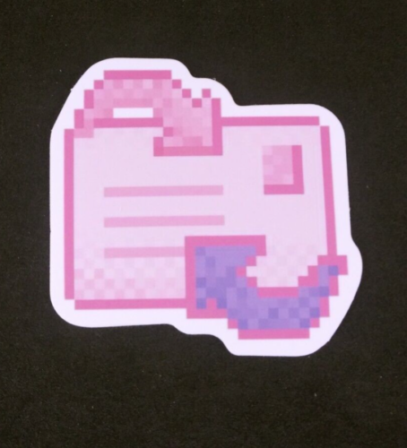 Incoming Outgoing Mail Envelope Whimsical Fun Pixel Art Sticker 1.78