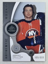 Jeremy Colliton 2005-06 SP Game Used Edition Authentic Rookie RC /999 #224 NHL