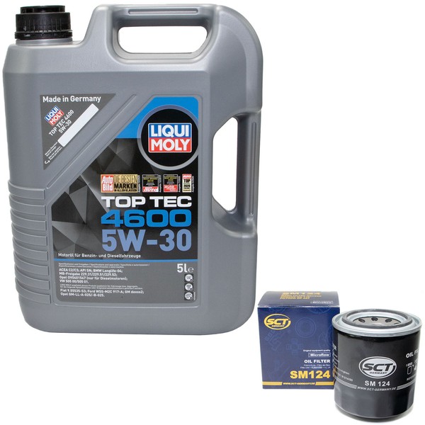 MotoröL Set 5W-30 5 Liter + ÖLfilter FüR Honda CR-V Opel Kadett E 1.5 TD Rover-image