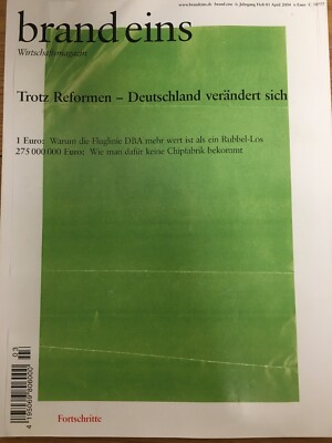BRAND EINS, Ausgabe April 2004 Titelthema ''Fortschritte'', DBA, Whole Foods