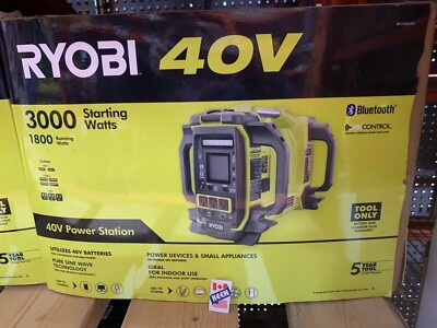 RYOBI CANADA 40V 1800-Watt Battery Inverter with Bluetooth (Tool-Only)