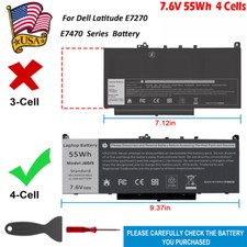 NEW E7470 E7270 J60J5 Battery For Dell Latitude 7470 7270 0MC34Y MC34Y 451-BBSY