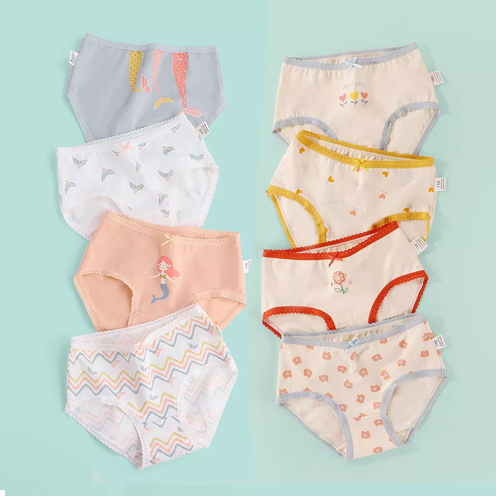 4-Pack Baby Little Girls' Underwear Kids Soft Pure Cotton Briefs Toddler  Panties