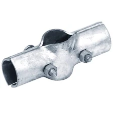 8 Pack 1-3/8" x 1-3/8" Line Rail Clamp for Chain Link Fence, Galvanized Steel...