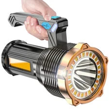 220000LM LED Searchlight Spotlight USB Rechargeable Hand Torch Work Light Lamp