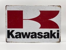Blechschild Kawasaki 20x30cm Nostalgie Retro Reklame Vintage Deko Geschenk Bike