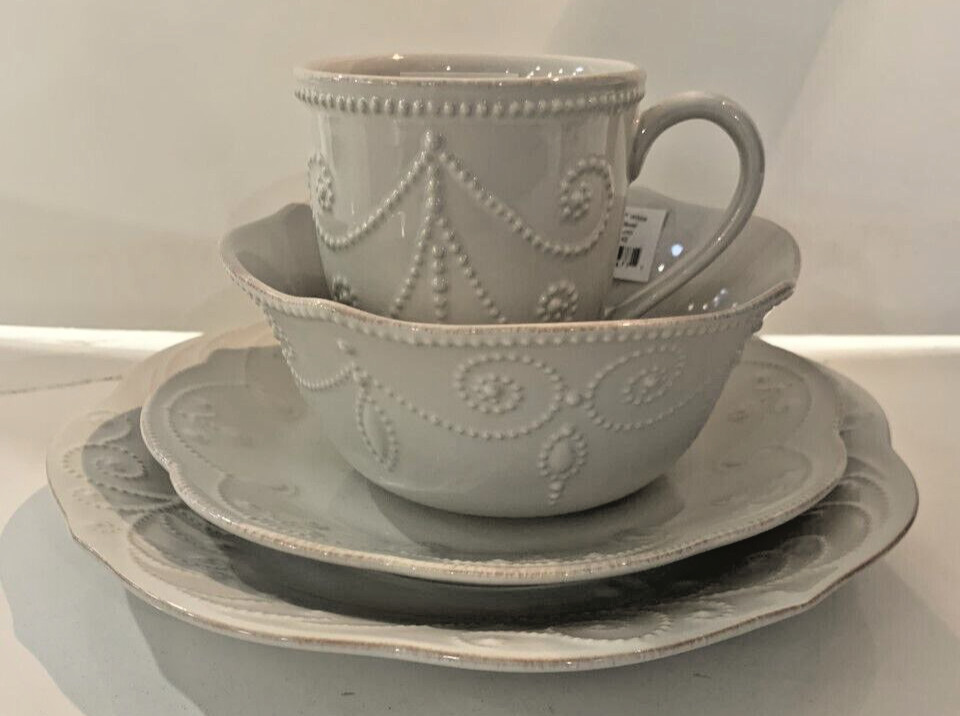 Lenox 4 Piece French Perle White Dinner Ware Set