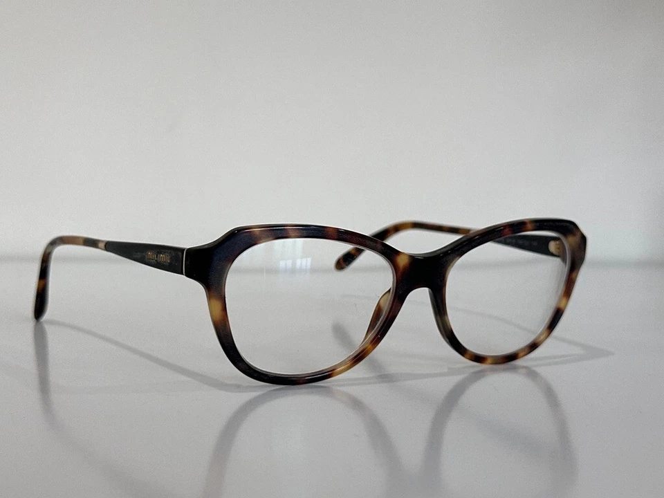 Miu Miu VMU 01N 7S0-1O1女式椭圆形哈瓦那棕色眼镜框52-16-140 — 第 3/4 张图片