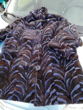 Samt Nerz / Geschoren Nerz Jacke Gr. XL  Pelz  blau schwarz 