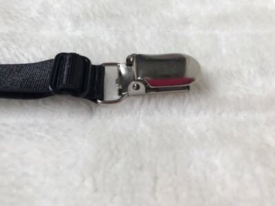 Porte-jarretelles élastique Amovible – Noir Pois Blanc, Taille Unique, Métal
