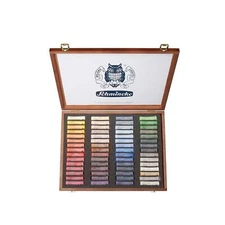 Schmincke - Pastel, set of 60 colors, 77 260 097, wooden box with 60 pastel p...