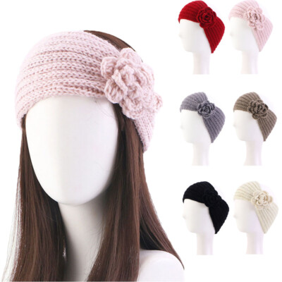 Women Knitted Turban Hair Band Twist Knot Winter Headband Head Wrap Beanies Hat