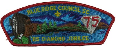 Blue Ridge Council SC 85 Diamond Jubilee CSP SAP RED Bdr (VA5192)