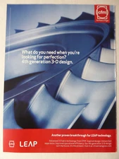 3/2013 PUB CFMI SNECMA SAFRAN GENERAL ELECTRIC LEAP ENGINE 3-D DESIGN AD
