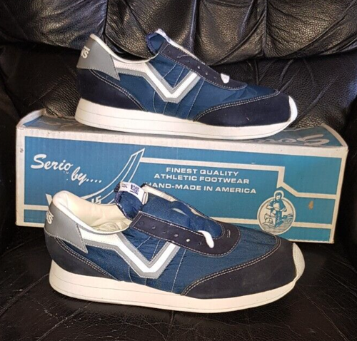 VANS SERIE 352 Runners - 1986 - Zapatos para correr vintage - 7 UK / 8D EE. UU. - NOS Azul marino - Imagen 10 de 13