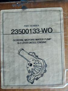 Reman RW1406X Water Pump for General Motors 6.2L Engine 23500133