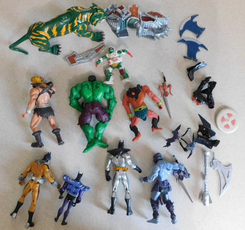 Lotto action figure vintage eroi Batman Hulk e altri tigre ruggente 2001-2003 - Foto 2 di 14