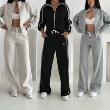 ALO YOGA WOMEN'S Jogger + Full Zip Jacket Set Black Grey Blue Cream S M L XL XXL