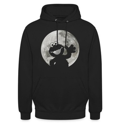 Sesamstraße Elmo Im Vollmond Unisex Hoodie