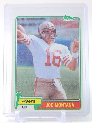 JOE MONTANA 1981 TOPPS FOOTBALL ROOKIE 49ERS #216 RC Q5492