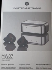 MASTER & DYNAMIC Tortoiseshell MW07 True Wireless Earphones Earbuds 