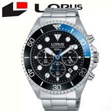 Orologio Lorus RT315GX9 Cronografo Bracciale Acciaio Inox Prezzo consigliato £89,99 2 anni Guar