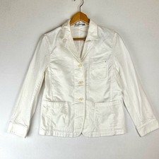 Ines De La Fressange x Uniqlo Cotton Blazer Shacket White Size M