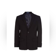 IZOD Boys Black Blazer Jacket Taylor Suit Size 12