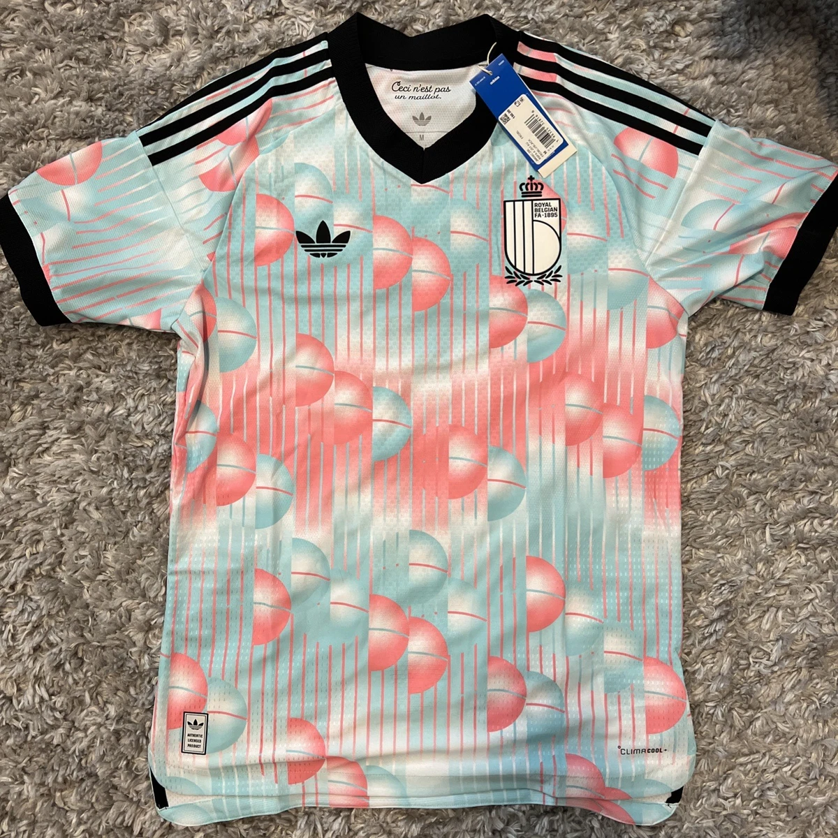 新品タグ付  Belgian FA 1985 シャツ L Size M Belgium National Team Soccer Fan Apparel & Souvenirs for