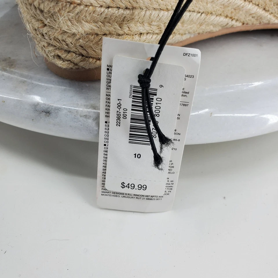 NWT Gap Navy Blue Ankle Strap Uniform Wedge Women's Espadrille Heels Size 10 - Image 4 of 4