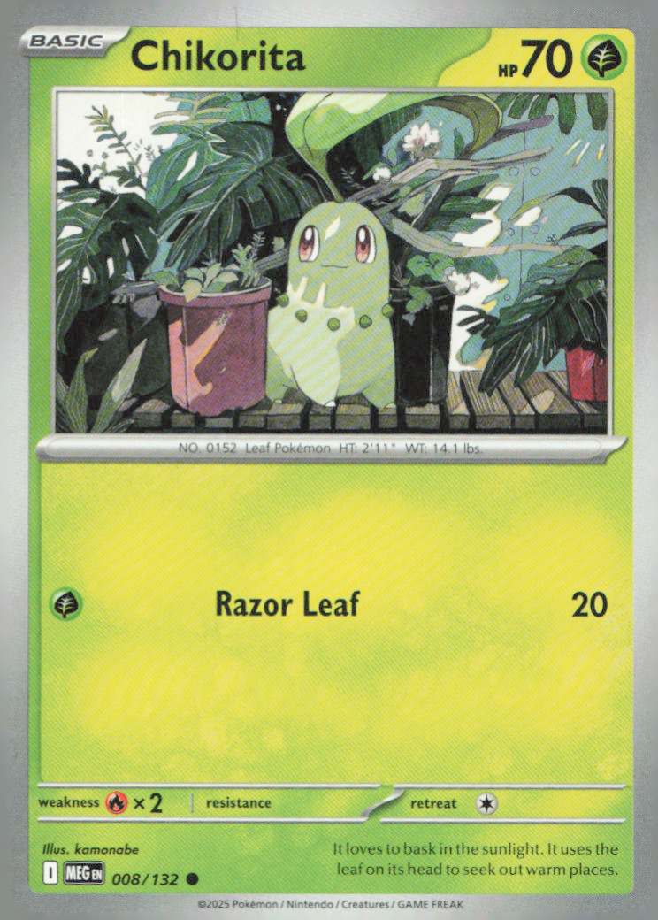 Chikorita Common ME01: Mega Evolution 008/132 NM