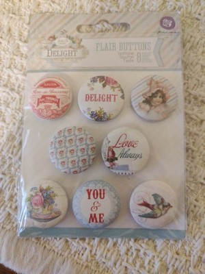8-1'' Prima Delight Flair Buttons 950934 #63b