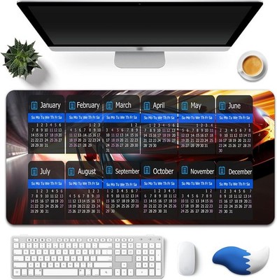 Mousepad Kalender 2024, mit Handgelenkstütze, Gaming Mauspad Mousepad 800x300mm