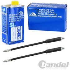 2xATE BREMSSCHLAUCH+1L ATE DOT 4 passend für BMW 3er 5er 7er E30 E65 E63 E61 E60