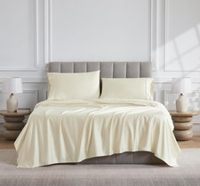 1000 Thread Count Egyptian Cotton 4-Piece Sheet Set, King, Ivory