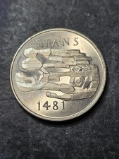 1981 Switzerland 5 Francs Coin STANS 1481 - 500 Anniversary Treaty of Stans