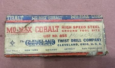 (3) Mo-Max Cobalt Tool Bits 1/2” Bits P/N 855 The Cleveland Twist Drill Co USED